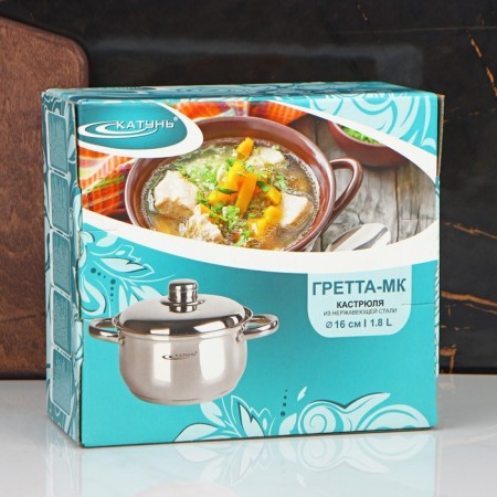 Gretta pan, 1.8 l, d = 16 cm, metal cover, capsule, induction-4