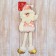 Soft suspension "Santa Claus in a shiny suit, long legs" 8x27 cm, pink