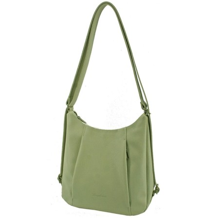 Women's bag B2821-02110, green color, artificial leather, 24x11x27 cm