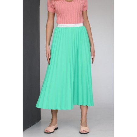 Women's skirt, size 56, mint color-6