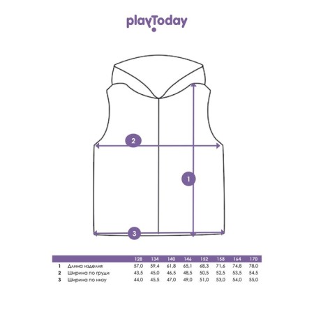 Жилет утеплённый для девочки PlayToday, рост 170 см-13