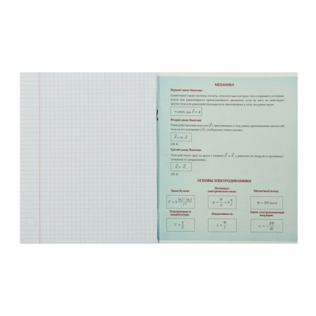 Subject subject calligrata "photo", 48 sheets in a cell of physics, with reference material, covered cardboard, block offset-2