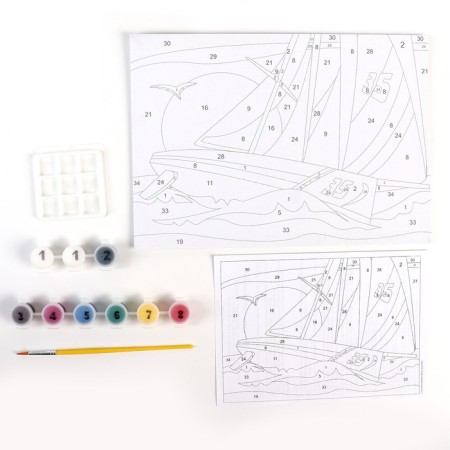 Picture on numbers for kids "Transport" "Sports Sailor"-1