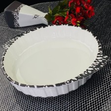 Блюдо для запекания Lenardi, круглое, фарфор, d=33 см