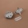 Bag Fraille, 3.1 × 3.1 cm, pearl silver color