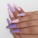 Spring overhead nails, 12 pcs, with adhesive plates, ballerina shape, multi -colored