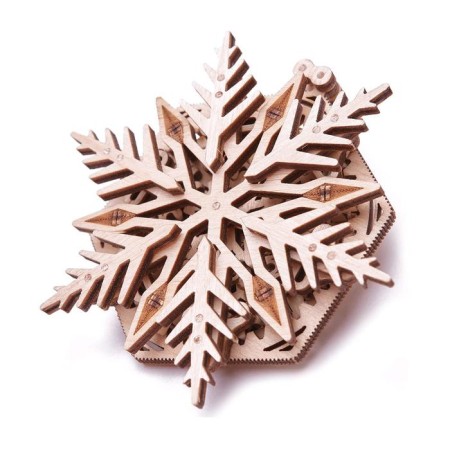 3D puzzle made of wood "Woods Snowflake"