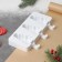 Form for ice cream "Christmas tree", silicone, 19.5 × 13 × 2.5 cm, 3 cells (7.1 × 2.7 cm), white color