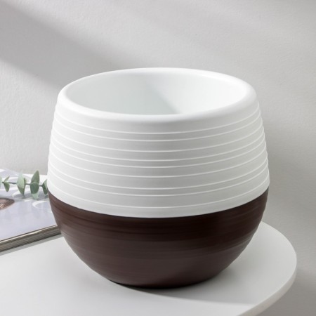 Pot for flowers "Japan", 3 l, the color is white-one-one-brown-1