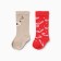 Golphs children's 2 pairs of crumb I, 8-10 cm, beige / red