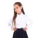 School blouse for girls, white color, height 146 cm