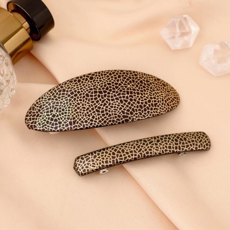 Halfish hair clip "Lava" (set 2 pcs) 9 cm and 7.5 cm