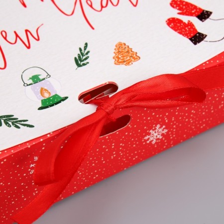 Gift box "Happy holiday", 20 x 18 x 5 cm, New Year-3
