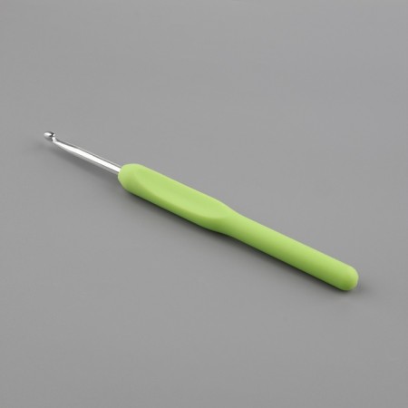 Knitting hook, with a plastic handle, d = 4.5 mm, 14 cm, light green color-2