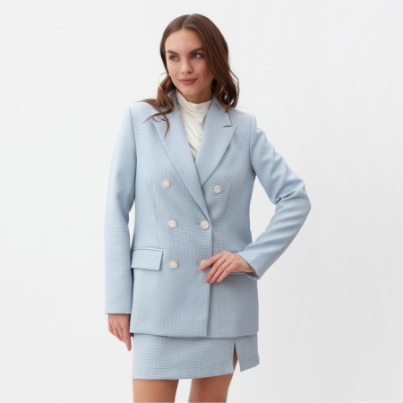 Jacket female double -breasted mist p. 46, blue/white