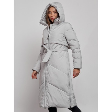 Coat insulated winter feminine, size 42, color light gray-5