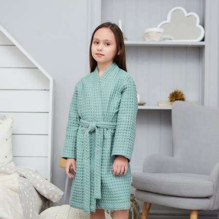 Waffel Baby Broke Me "BOHO" Size 32 (110-116 cm) Mint color, 100% cotton 290 g/m2-10