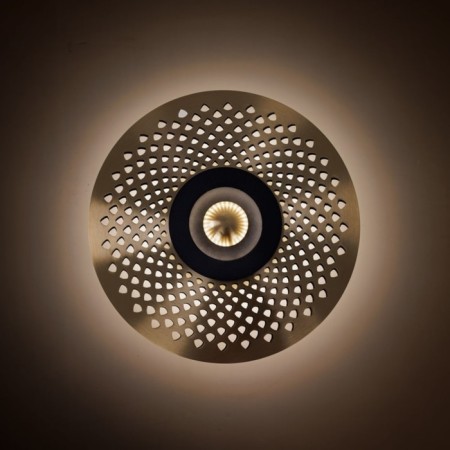 Decorative backlight Arte Lamp Biscotto A2642AP-1GO, LED, 10 W, 4 cm, 500 lm, golden, black-1