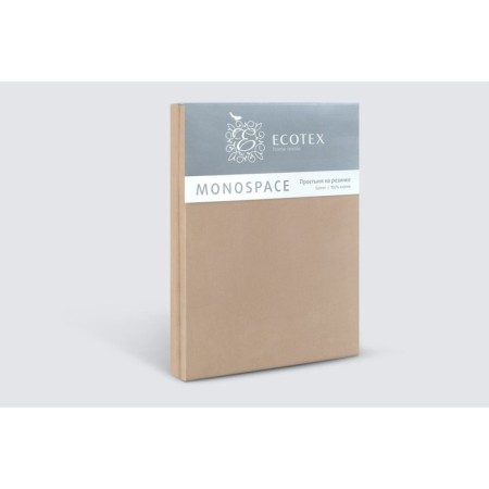 The sheet on the elastic band "Monopsece", size 90x200x23 cm, beige color-2