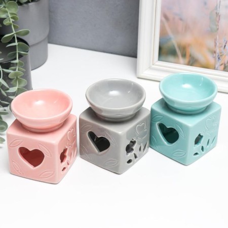Aroma lamp ceramics "Butterfly at the flower" mix 10x7x7 cm