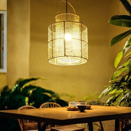 Ceiling Lamp from the rattan "Kenzo", 1 × 120 W, E27, 30 × 30 × 40 cm