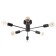 Ceiling chandelier "Orion" 6x60W E27 Color: Black