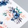 Sticker Plastic Interior color "Pink-blue flowers" 35x60 cm