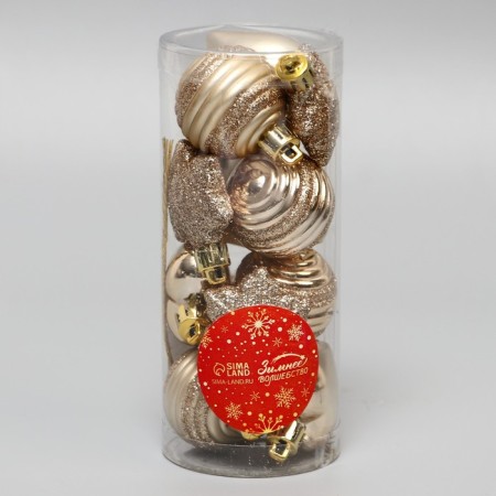 Set of jewelry plastic 12 pcs "New Year's overflow" gold-1