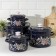 Set of pots "Alice", 4 subjects: 2 l, 3 l, 6 l, 8 l, enameled covers, induction