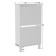 Higs 02 shoe cabinet, 500 × 200 × 939 mm, white / white color