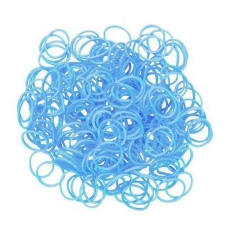 Rainbow loom bracelet rubber bands shiny blue