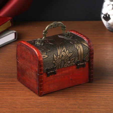 Casket wood chest "Blooming bamboo" 8.5x11.8x8.5 cm-7