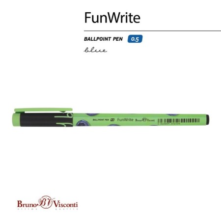 Balloon handle Freshwrite Funwrite "Berry. Blueberries", node 0.5 mm, blue pigment ink, Soft Touch case-1