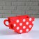 Kashpo wooden "Cup in polka dots", red, 20 × 9 × 11 cm