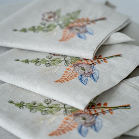 Set of napkins "Flora", size 45x45 cm, natural color, 4 pcs-1