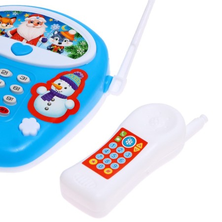 Musical phone stationary "Happy New Year", Russian voice acting, works from batteries-3
