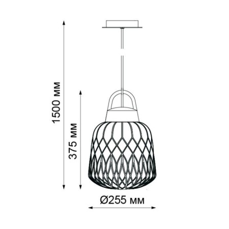 Street lamp, 1x60W E27, color white lampshade/black reinforcement-1