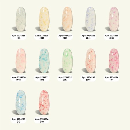 Gel nail polish, Milk Potal, 3 phase, 8ml, LED/UV, white/blue color (07)-4