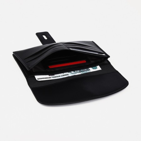 Women's wallet on fasteners, black color-3