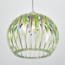 Светильник BayerLux 7330/1, 1хЕ27 15Вт, зеленый/прозрачный 31х24+60 см