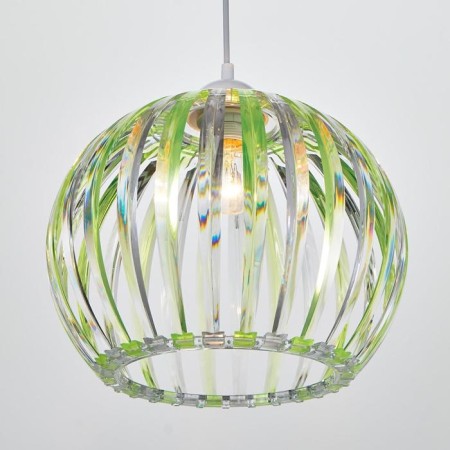 Lamp Bayerlux 7330/1, 1he27 15W, green/transparent 31x24+60 cm
