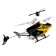 The radio -controlled Pro helicopter is charged from the network, the color is yellow