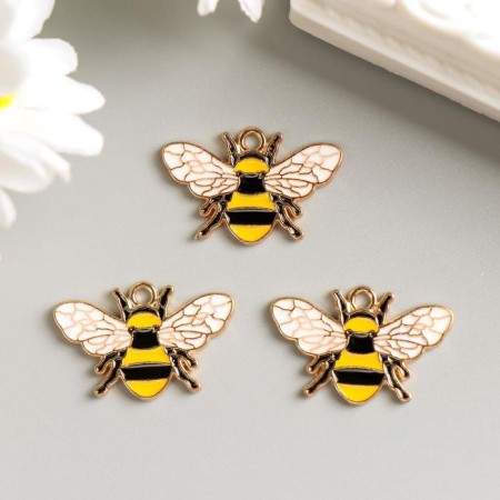 Decor for creativity Metal "Bee" enamel 1.7x2.6 cm-1