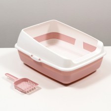 Tray for cats of the scoop+ grid 50.5 x 39 x 23 cm, pink