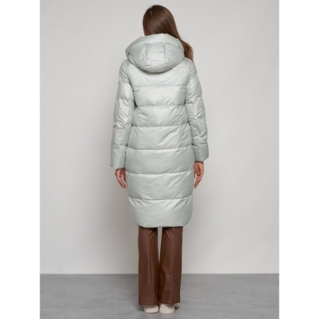 Coat insulated winter female, size 50, color light green-3