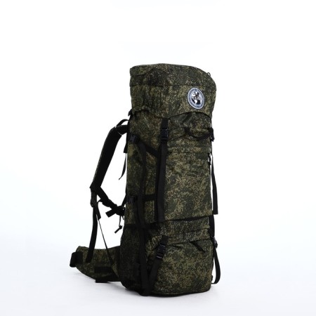 Tourist backpack, TAIF, 90 l, department on the lace, 2 outer pockets, green color