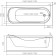 Acrylic bath Domani-Spa Classic, 150x70x59 cm, without a frame and screen