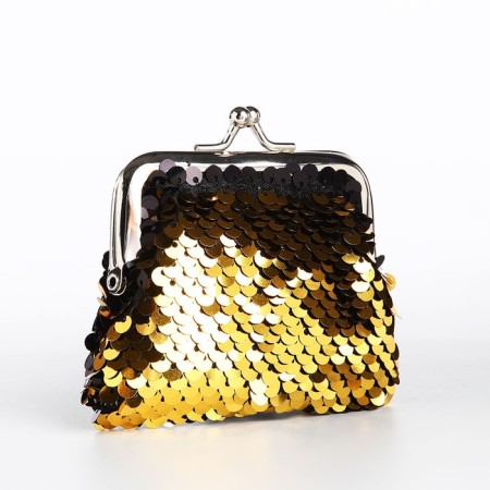 Wallet on the farmar, black color/gold-3