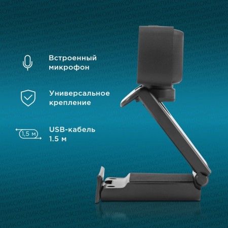 Camera Web Rick OK-C001FH Black 2MPIX (1920x1080) USB2.0 with a microphone-3