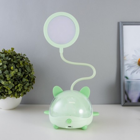 Board Lamp "Cute Bear" LED 3.5W USB AKB Green 12x15x32 cm Risalux-9